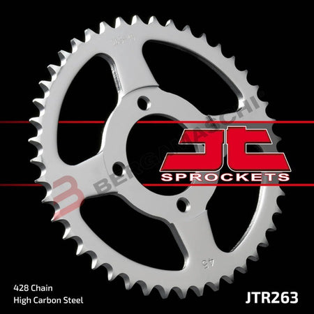 CORONA PER TRASMISSIONE MOTO JT 263 Z36 JTR263.36 36 DENTI ACCIAIO PASSO 428