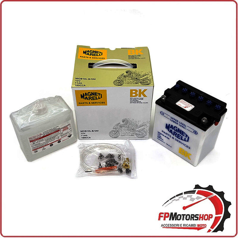 BATTERIA PER MOTO MARELLI MOB10L-B-SM YB10L-BP 12V 12Ah PIAGGIO X8 BEVERLY VESPA
