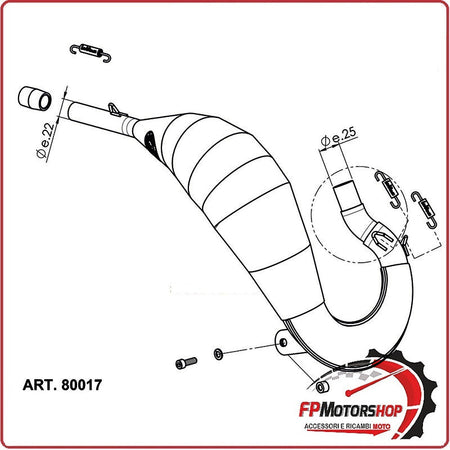 KIT COLLETTORI SCARICO X-FIGHT PER RIEJU MRT 50 21-23 LEOVINCE 80017