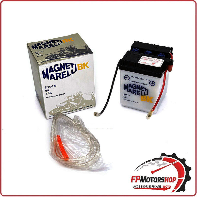 BATTERIA PER MOTO MARELLI 6N4-2A-SM 6N4-2A 6V 4Ah SUZUKI TRACKER 125