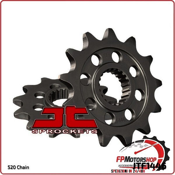 PIGNONE TRASMISSIONE PER MOTO JT 1446 Z13 JTF1446.13 13 DENTI ACCIAIO PASSO 520