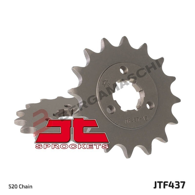 PIGNONE TRASMISSIONE PER MOTO JT 437 Z16 JTF437.16 16 DENTI ACCIAIO PASSO 520