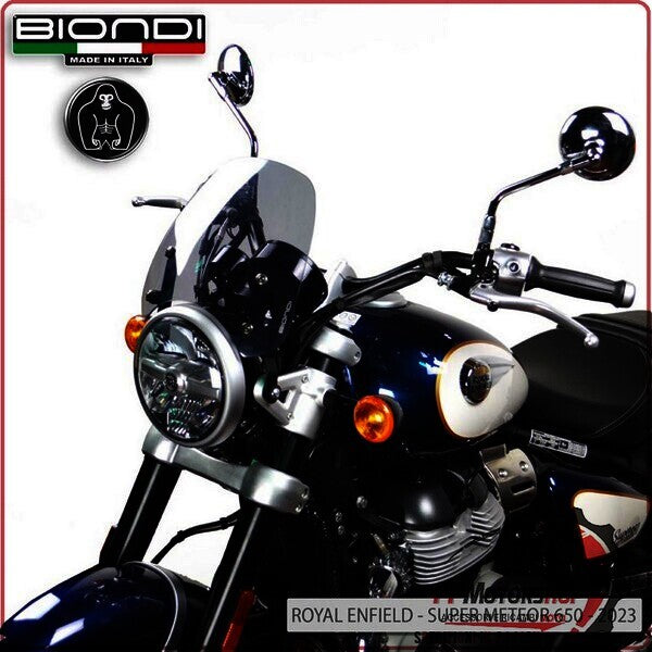 CUPOLINO PARABREZZA MOTO PER ROYAL ENFIELD METEOR 350 2021> SPORT FUME' CHIARO