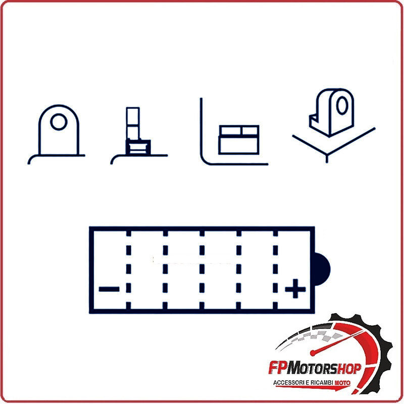 BATTERIA PER MOTO MARELLI MOB6LB-SM YB6,5L-B 12V 6,5Ah 138x73x107mm