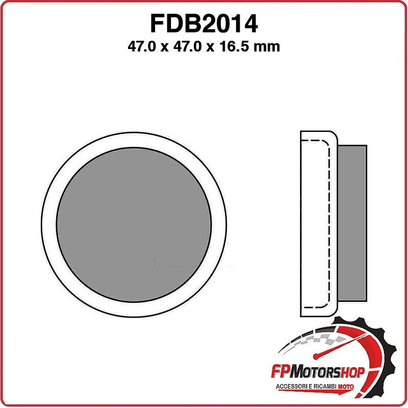 PASTIGLIE FRENO PER MOTO FDB2014SG YAMAHA QUAD YFM FW BIG BEAR 225/350 85>95