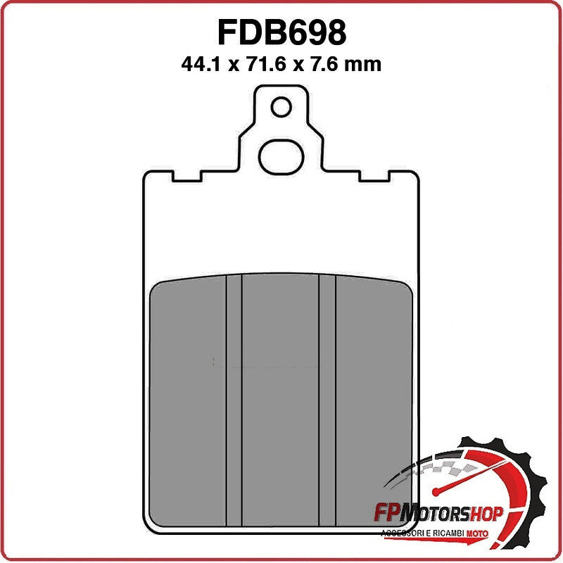 PASTIGLIE FRENI PER MOTO FDB698P PINZA GRIMECA 2 PISTONCINI 1025-1