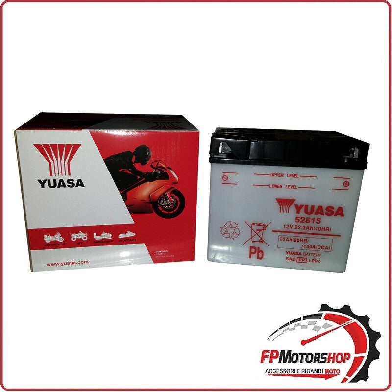 BATTERIA PER MOTO YUASA 52515 12V 25AH 184X127X169MM CCA130 BMW K 75 C