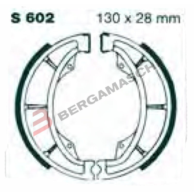 GANASCE FRENO PER MOTO SUZUKI RM 125 GROOVE EBC S602G MESCOLA ORGANICA SCANALATA