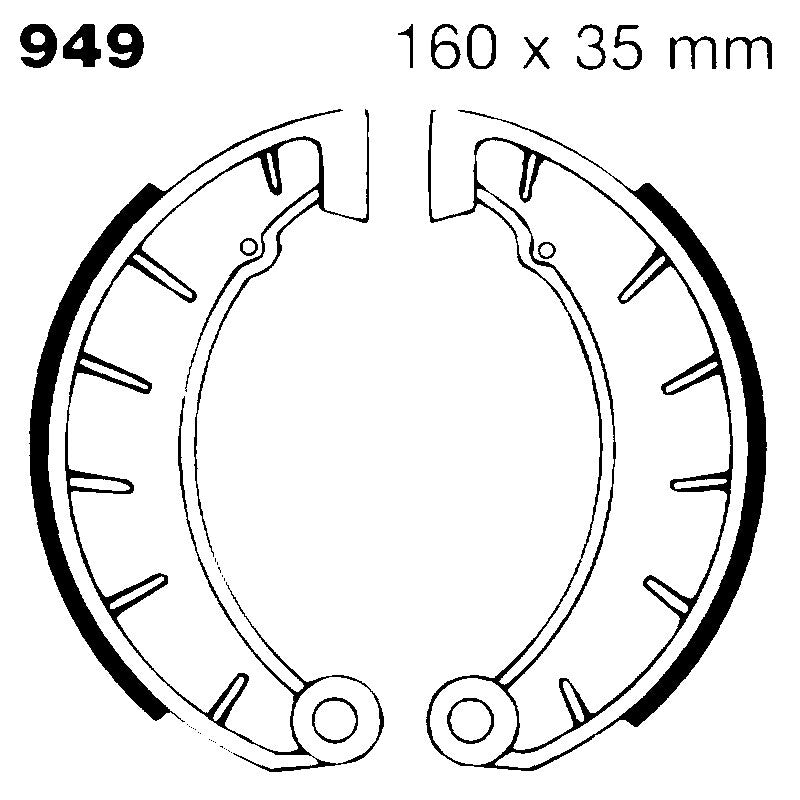 GANASCE FRENO PER MOTO CZ JAWA EBC 949 MESCOLA ORGANICA