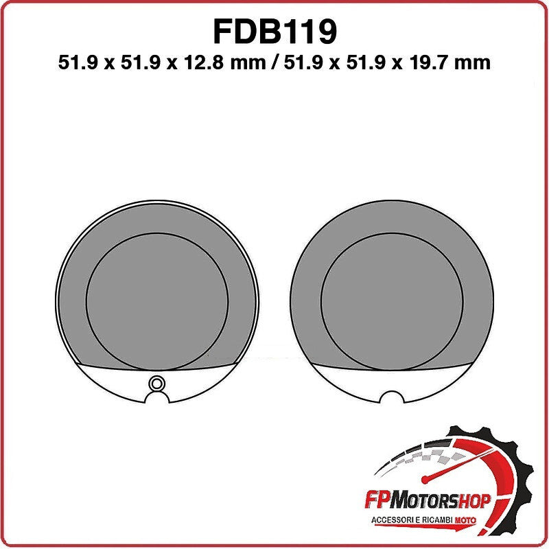 PASTIGLIE PASTICCHE FRENO FERODO PER MOTO FDB119P HONDA CB K 750 78>78 550 500