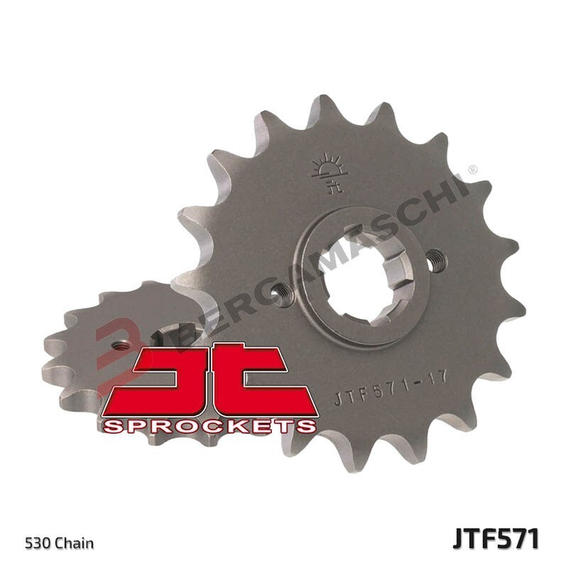 PIGNONE TRASMISSIONE PER MOTO JT 571 Z15 JTF571.15 15 DENTI ACCIAIO PASSO 530
