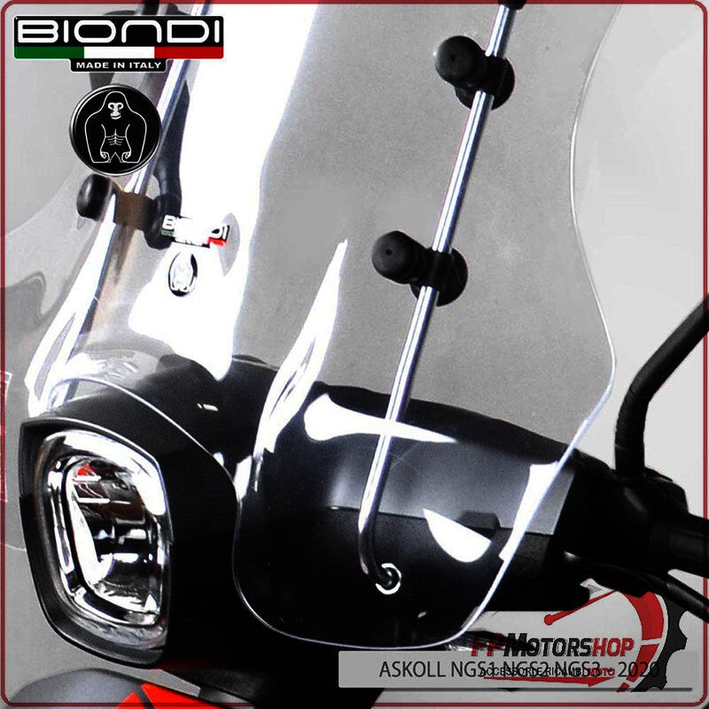 KIT ATTACCHI PARABREZZA SCOOTER PER ASKOLL NGS1 NGS2 NGS3 2020 BIONDI 8500494