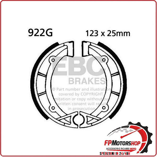 GANASCE FRENO PER MOTO FANTIC CABALLERO 50 83 SCANALATE EBC 922G ORGANICA