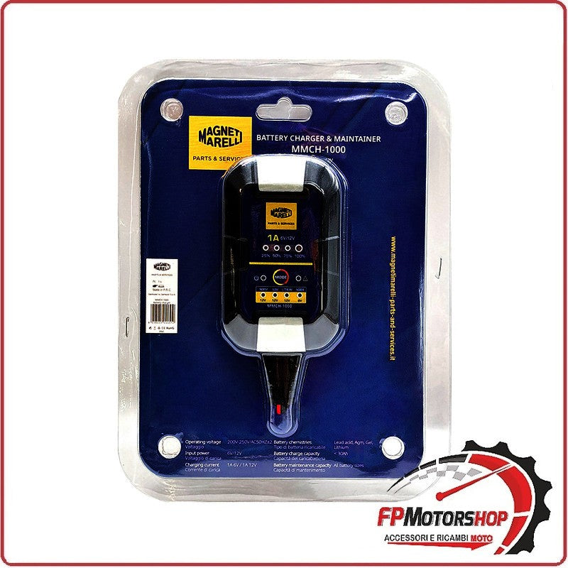 CARICABATTERIA MARELLI CH-1000M 12V 1A CARICA PER BATTERIA MOTO AGM GEL LITIO