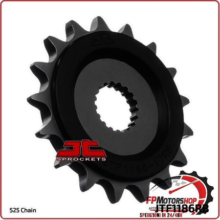PIGNONE TRASMISSIONE PER MOTO JT 1186 Z16 RB AMMORTIZZATO JTF1186.16RB TRIUMPH