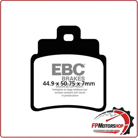 SET PASTIGLIE PASTICCHE FRENI TT FA355/4TT EBC ORGANICA PER KYMCO MAXXER MXU 250