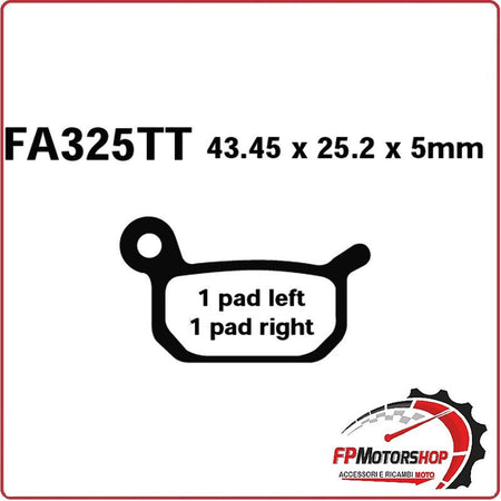 PASTIGLIE PASTICCHE FRENO PER MOTO KTM LEM TOMOS EBC FA325R SINTERIZZATA