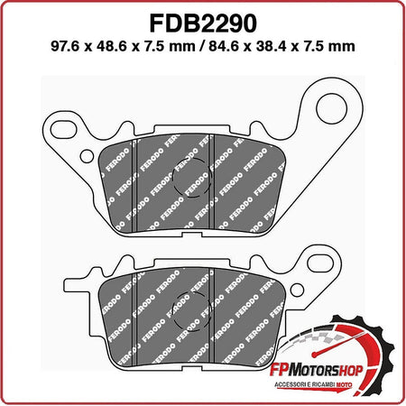 PASTIGLIE PASTICCHE FRENI PER SCOOTER FDB2290EF YAMAHA N-MAX 125 15>15