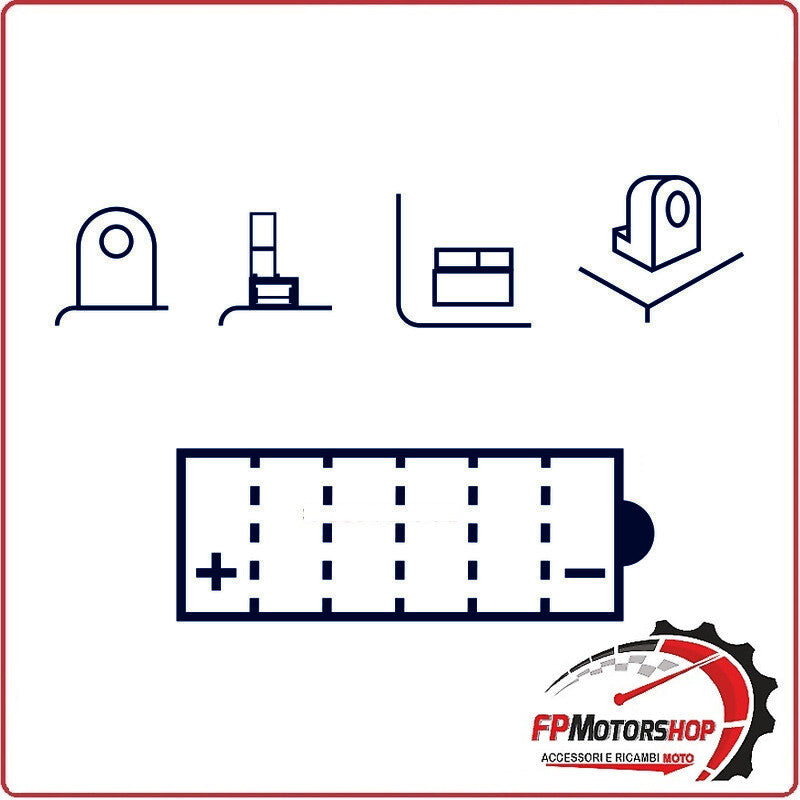 BATTERIA PER MOTO MARELLI MOB12A-B-SM YB12A-B 12V 12Ah HONDA CB TRANSALP 600