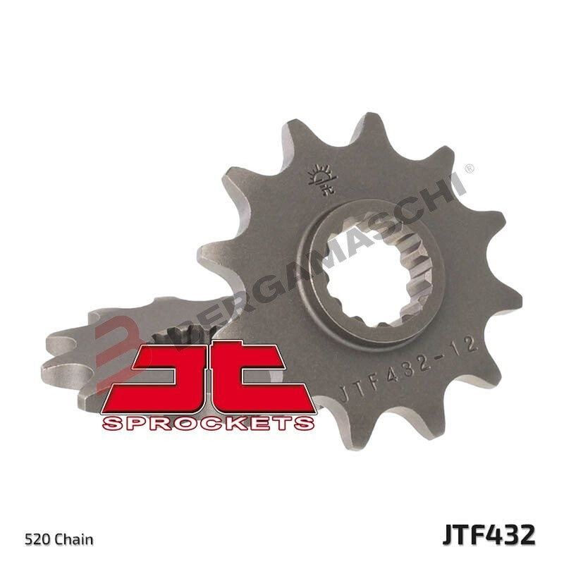 PIGNONE TRASMISSIONE PER MOTO JT 432 Z13 JTF432.13 13 DENTI ACCIAIO PASSO 520