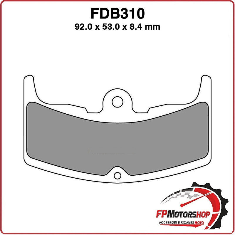 PASTIGLIE FRENI PER MOTO FDB310P HONDA VT ED EUROSPORT 500 83>83 MVX F 250 88>88