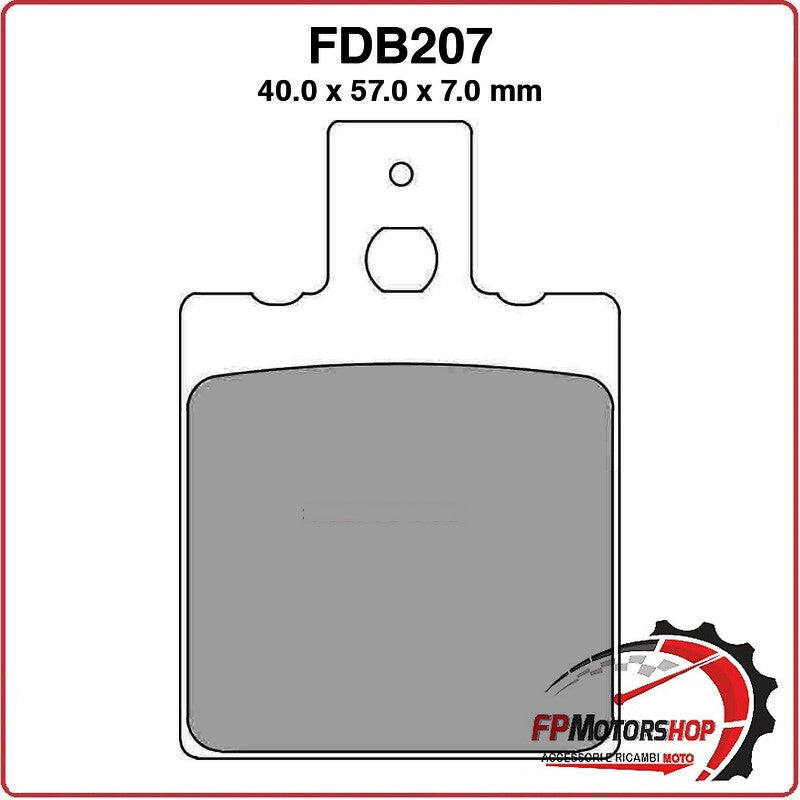 PASTIGLIE FRENI PER MOTO FDB207P APRILIA AF1 FUTURA 125 93>03 DUCATI SS 750