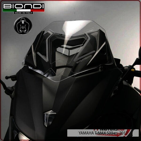 CUPOLINO PARABREZZA SCOOTER PER YAMAHA TMAX 530 2012>2016 TRASPARENTE BIONDI