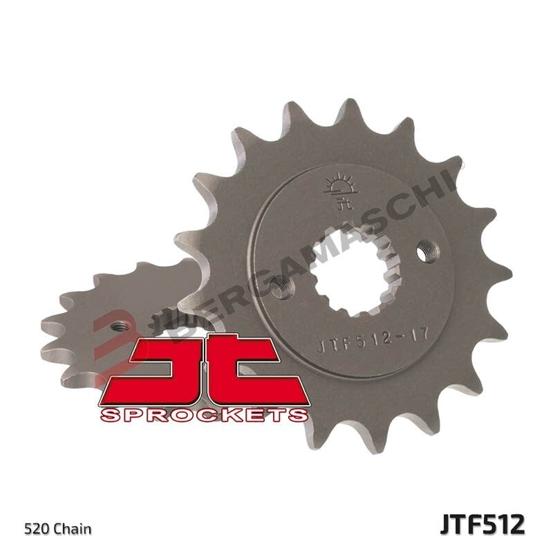 PIGNONE TRASMISSIONE PER MOTO JT 512 Z15 JTF512.15 15 DENTI ACCIAIO PASSO 520
