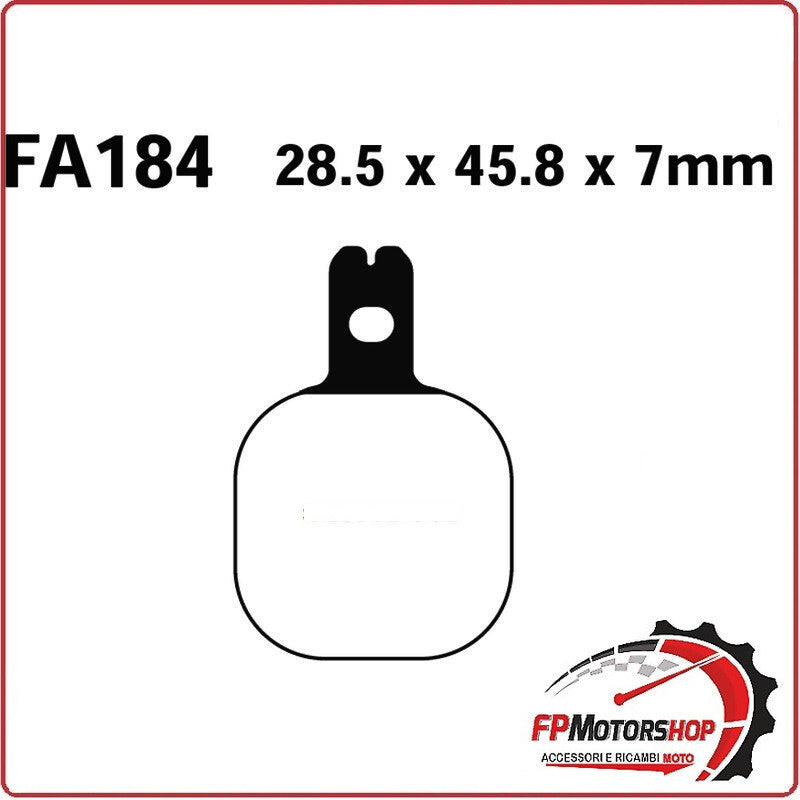 PASTIGLIE PASTICCHE FRENI PER MOTO PINZA ISR 6 PISTONCINI EBC FA184 ORGANICA