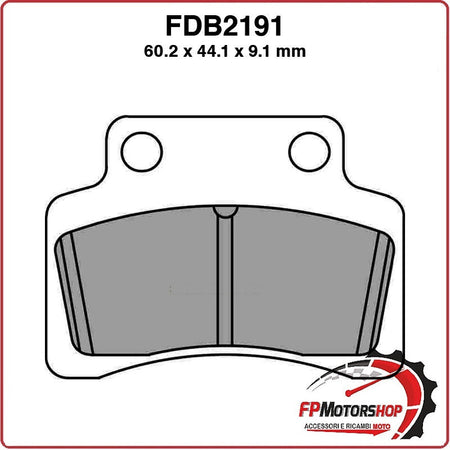 PASTIGLIE FRENI PER SCOOTER FDB2191EF BENELLI QUATTRONOVE X 50 KEEWAY MATRIX