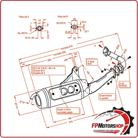 MARMITTA SILENZIATORE TERMINALE DI SCARICO SITO PER GILERA TYPHOON 50 94-01 0554