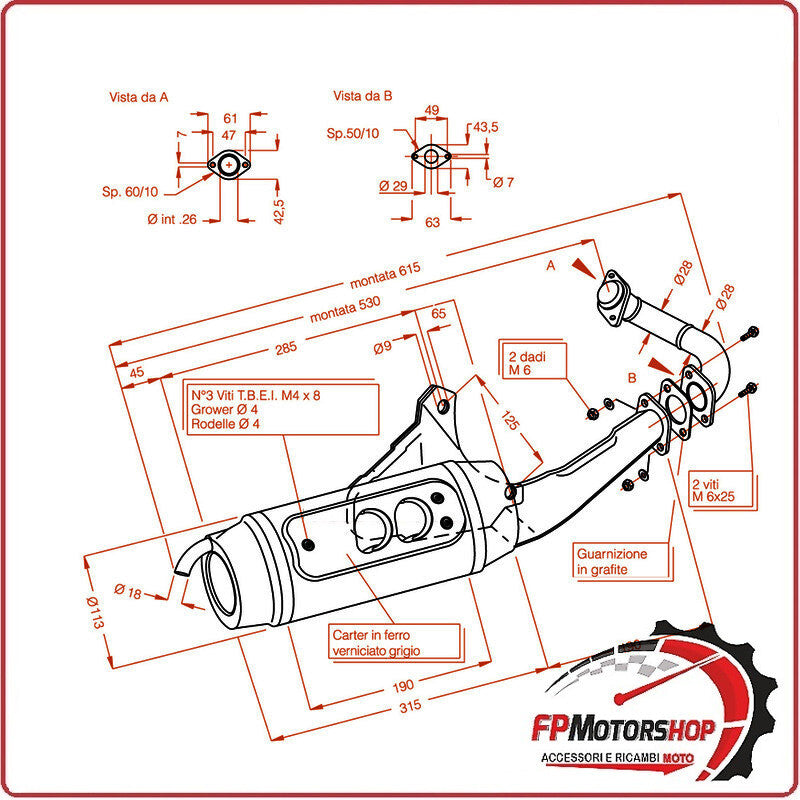MARMITTA SILENZIATORE TERMINALE DI SCARICO SITO PER GILERA TYPHOON 50 94-01 0554