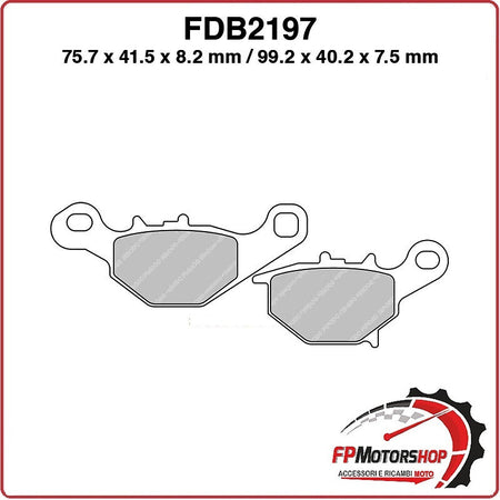 PASTIGLIE PASTICCHE FRENO PER MOTO FDB2197SG SUZUKI RM L 85 05>05