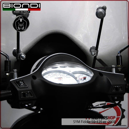 KIT ATTACCHI PARABREZZA SCOOTER PER SYM FIDDLE II 50 125 08> PEUGEOT TW BIONDI