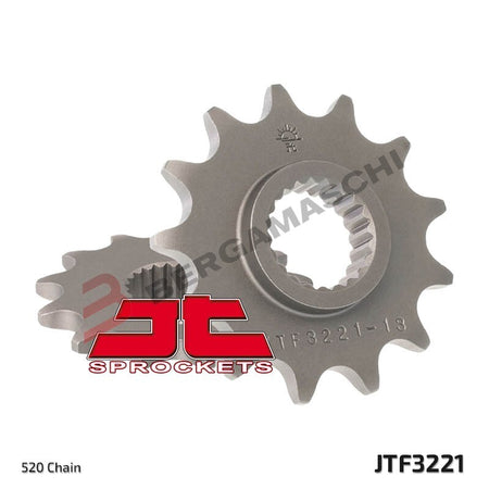 PIGNONE TRASMISSIONE PER MOTO JT 3221 Z13 JTF3221.13 13 DENTI ACCIAIO PASSO 520