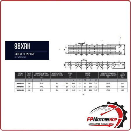 CATENA DISTRIBUZIONE PER MOTO YAMAHA FZ6R XJ6 DIVERSION 600 09> MORSE