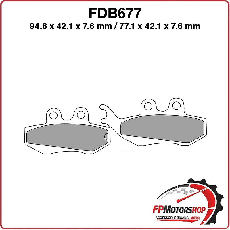 PASTIGLIE FRENI PER MOTO FDB677P APRILIA TUONO 50 03>04 BETA RR MOTARD 05>12