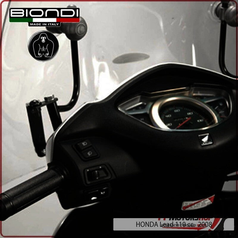 KIT ATTACCHI PARABREZZA SCOOTER PER HONDA LEAD 110 08> BIONDI 8500623