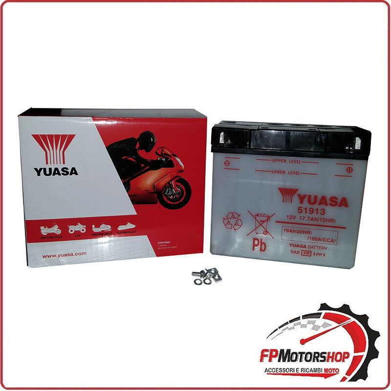 BATTERIA PER MOTO YUASA 51913 12V 19Ah BMW R 850 R/C 95-03 GS 96-02 RT 98-03