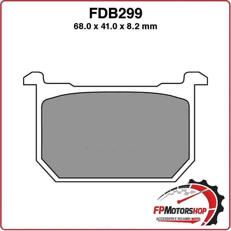 PASTIGLIE FRENI PER MOTO FDB299P KAWASAKI Z 250/440 81>83 Z750 SPORT 80>84 GPZ