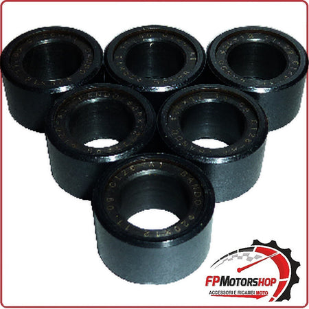 KIT 6 RULLI MASSETTE VARIATORE 20X12 11G PER YAMAHA 125 CYGNUS R 99-03 BANDO