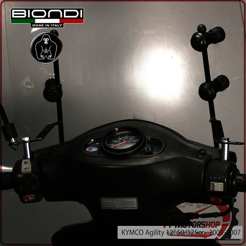 KIT ATTACCHI PARABREZZA SCOOTER PER KYMCO AGILITY 50 125 BIONDI 8500693 R12
