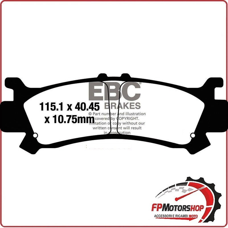 PASTIGLIE PASTICCHE FRENO PER MOTO FA702R EBC HONDA SXS 1000 M3/M5 PIONEER 16>20
