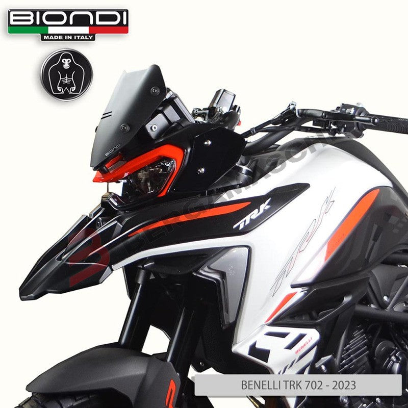 CUPOLINO PARABREZZA PER MOTO BENELLI TRK 702 23 SPORT NERO SATINATO BIONDI 