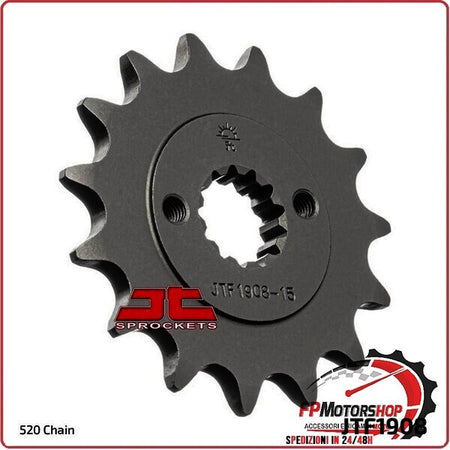 PIGNONE TRASMISSIONE PER MOTO JT 1908 Z15 JTF1908.15 15 DENTI ACCIAIO PASSO 520