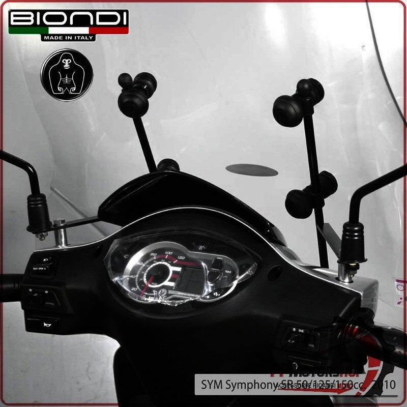 KIT ATTACCHI PARABREZZA SCOOTER PER SYM SYMPHONY SR 150 10> JET4 BIONDI 8500565
