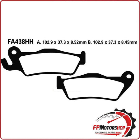 PASTIGLIE PASTICCHE FRENO PER BMW K1200GT 06>07 POSTERIORE FA438HH K 1200 GT 06>