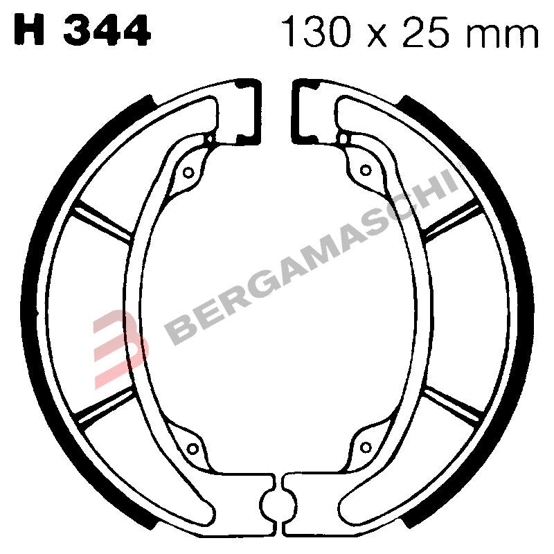 GANASCE FRENO PER MOTO HONDA CR125R 500 EBC H344 MESCOLA ORGANICA