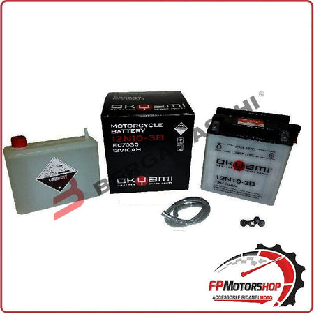 BATTERIA PER MOTO OKYAMI 12N10-3B 12V 10AH 135X90X145MM CCA103