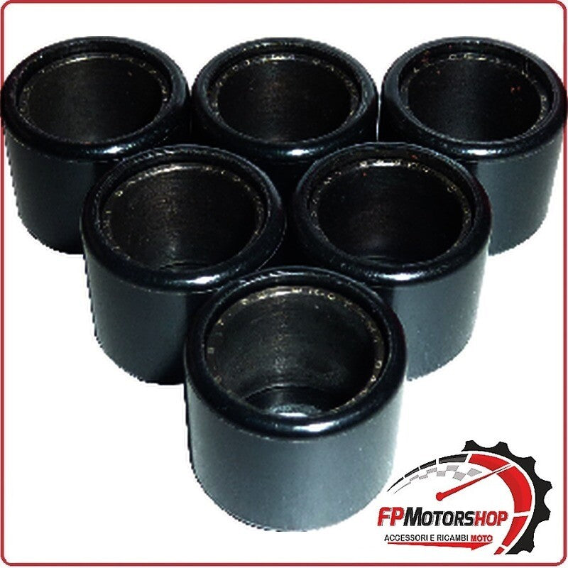 KIT 6 RULLI MASSETTE VARIATORE SCOOTER PER VESPA 50 LX 2T TOURING 19X15,5 7,5G 